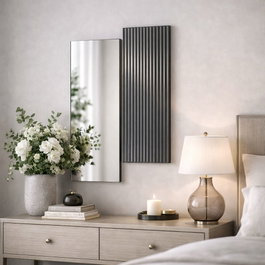 Hanah Home Espejo Ecológico Flotal-E Linea - Fume, Natural
